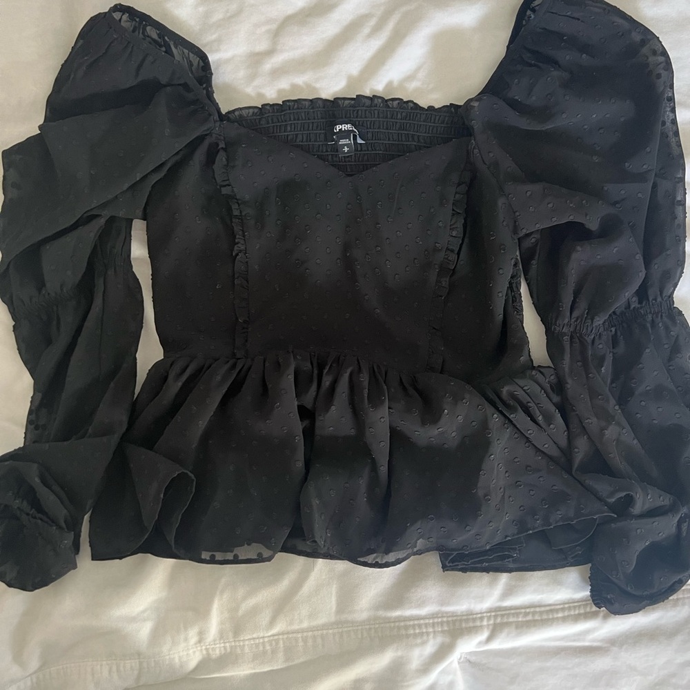 Express Black sweetheart neckline